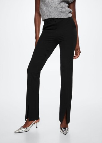 MANGO Regular Pantalon 'Anne' in Zwart: voorkant