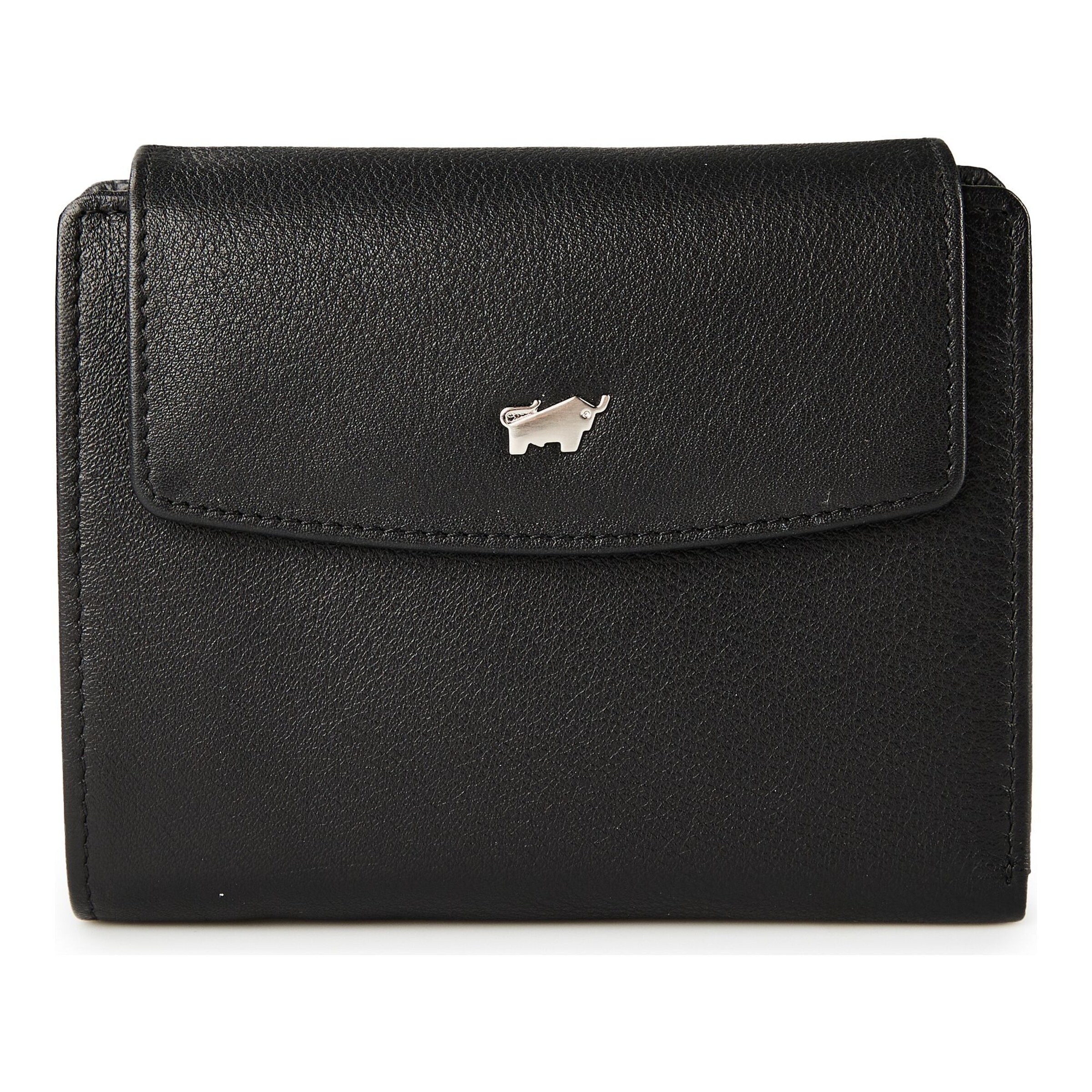 Braun Büffel Wallet 'Joy' in Black: front