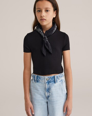 WE Fashion Majica | črna barva: sprednja stran