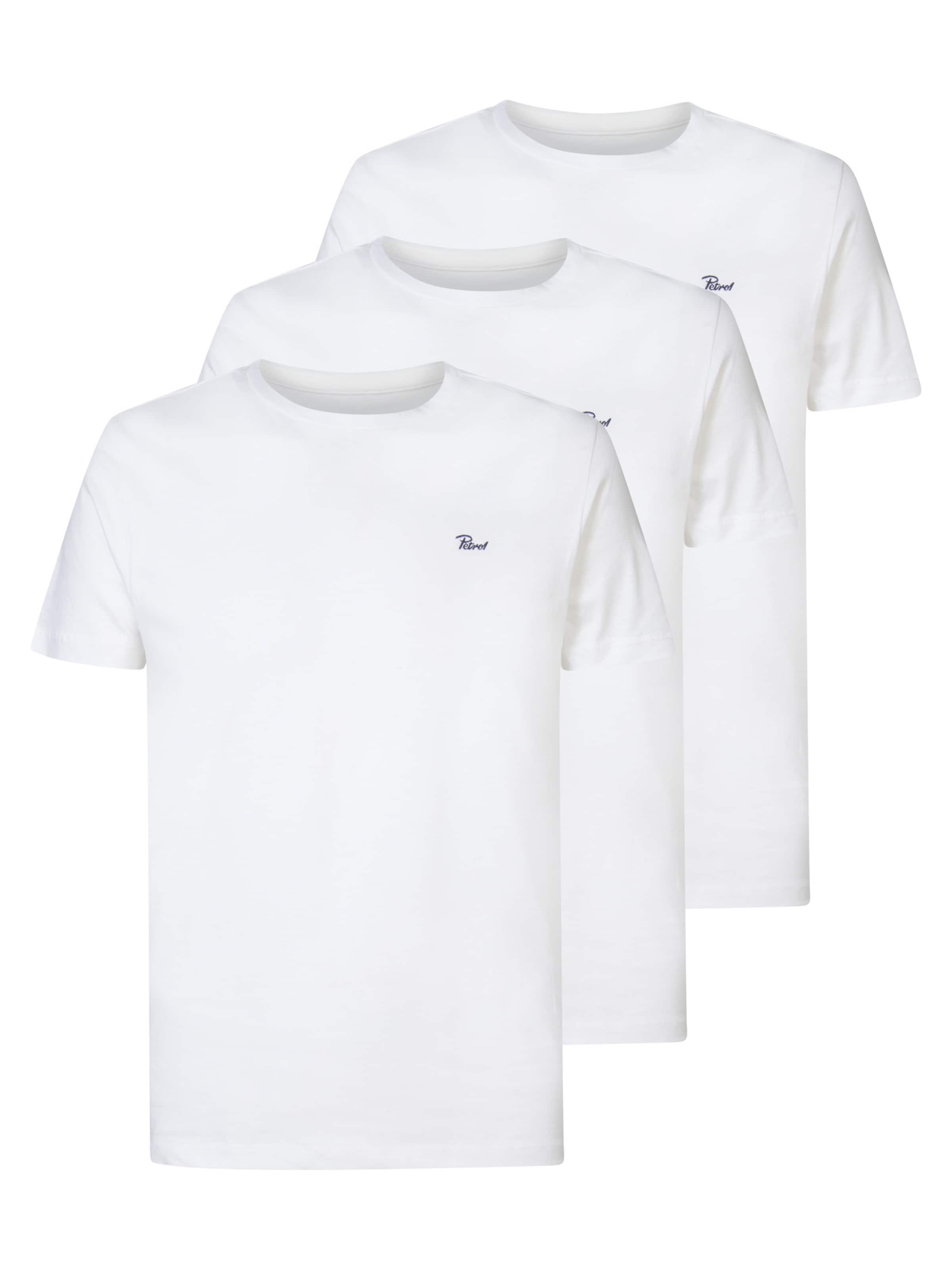 Petrol Industries Tričko 'Sidney' - Biela: predná strana