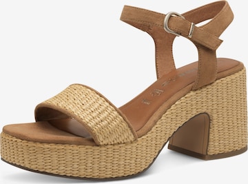 Sandales Tamaris en marron : devant