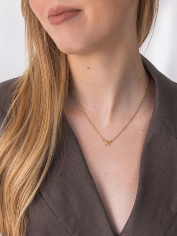 PURELEI Ketting 'Bow' in Goud: voorkant