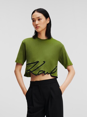 Karl Lagerfeld Shirt in Groen: voorkant