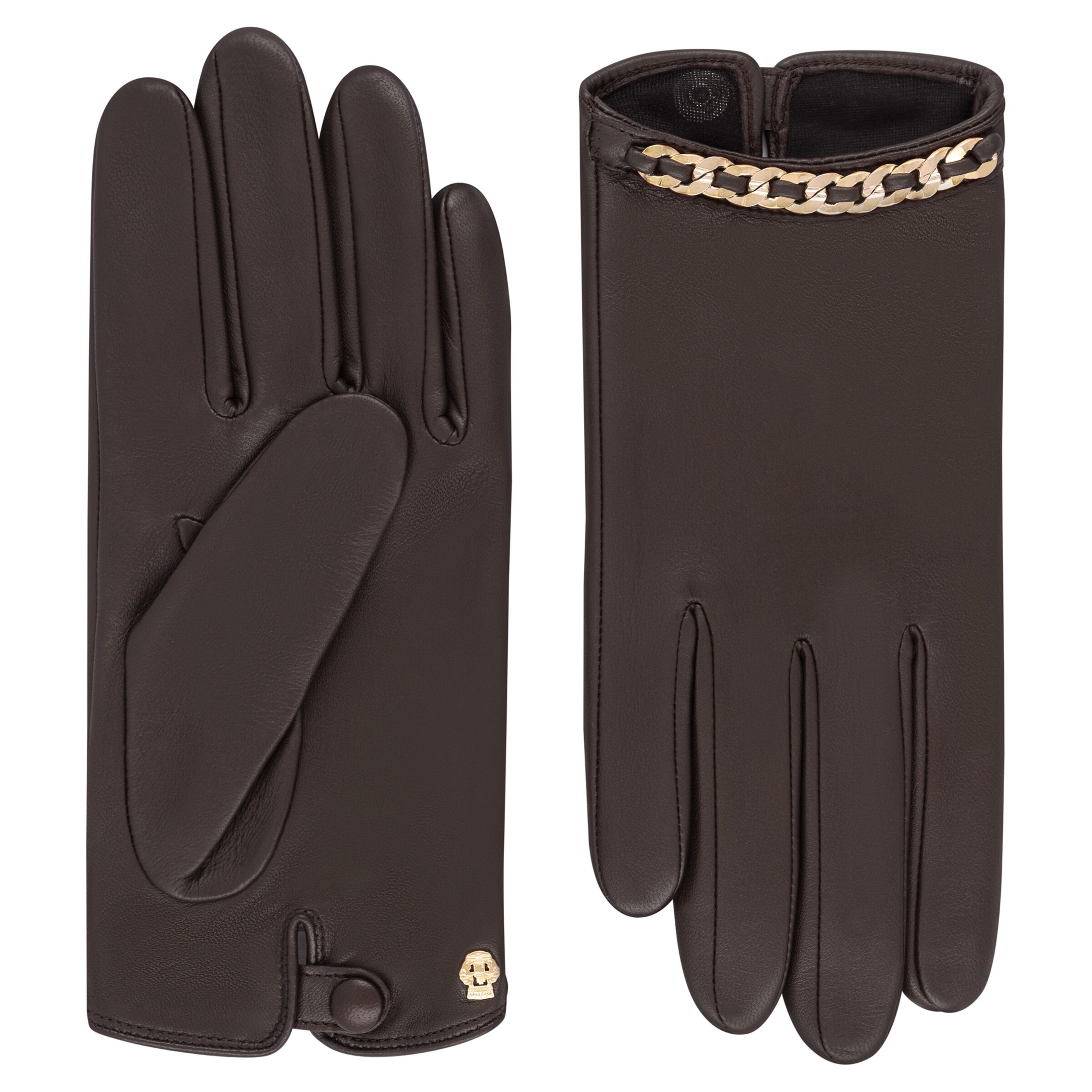 Roeckl Vingerhandschoenen 'LOIRET TOUCH' in Bruin: voorkant