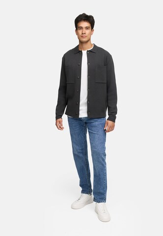 INDICODE JEANS Gebreid vest 'Bellino' in Grijs
