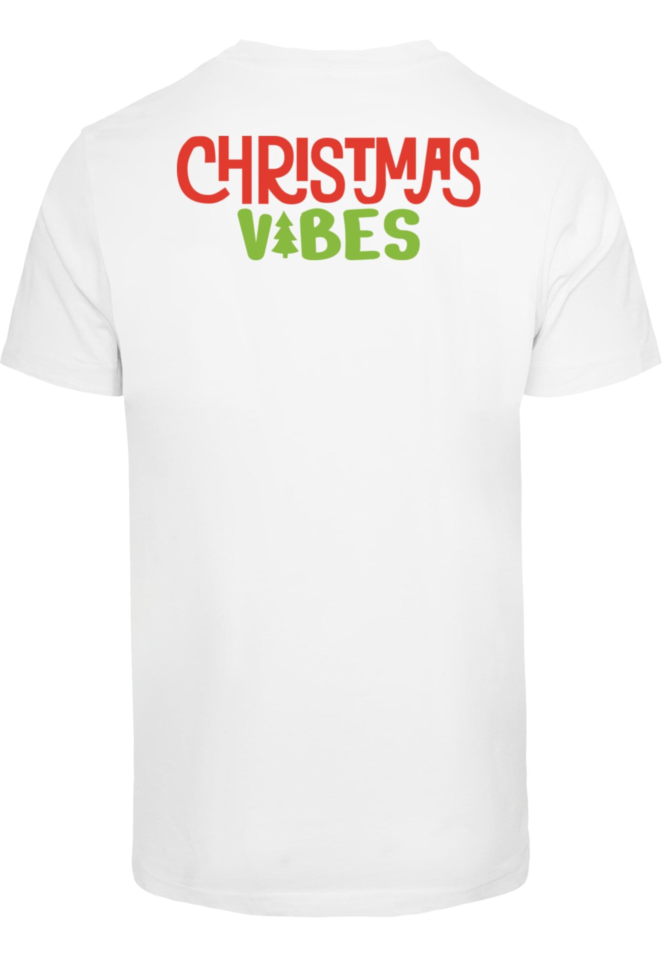 T-Shirt 'Christmas Vibes' Merchcode en blanc