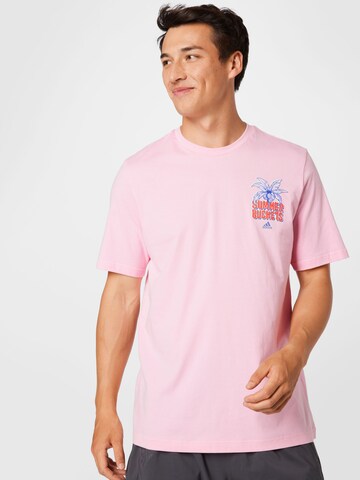 T-Shirt fonctionnel 'Summer Buckets' ADIDAS SPORTSWEAR en rose : devant