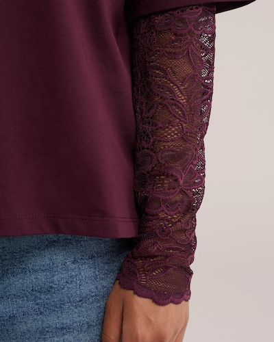 WE Fashion Shirt in XS in aubergine, Produktansicht