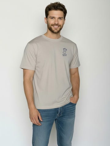 GREENBOMB Shirt ' Fusion Espresso ' in Grijs: voorkant