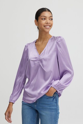 b.young Blouse in Purple: front