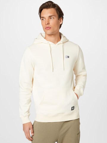 Sweat-shirt 'Essential' Starter Black Label en blanc : devant