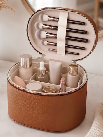 UNIQ Beauty Kozmetická taška 'Noemie Vanity Beauty Case - Brown' - Hnedá
