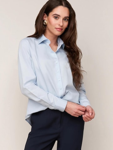 Chemisier 'Women’s Regular Fit Blouse' Vander Amsterdam en bleu : devant