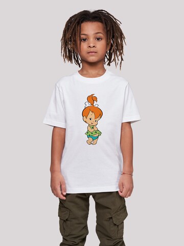 F4NT4STIC T-Shirt ' The Flintstones Pebbles Feuerstein' in Weiß: predná strana