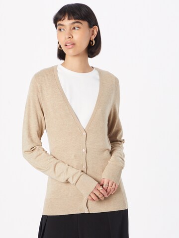 b.young Gebreid vest 'Pimba' in Beige: voorkant