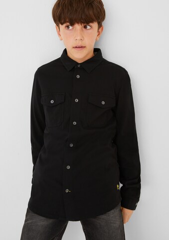 s.Oliver Regular fit Button Up Shirt in Black: front