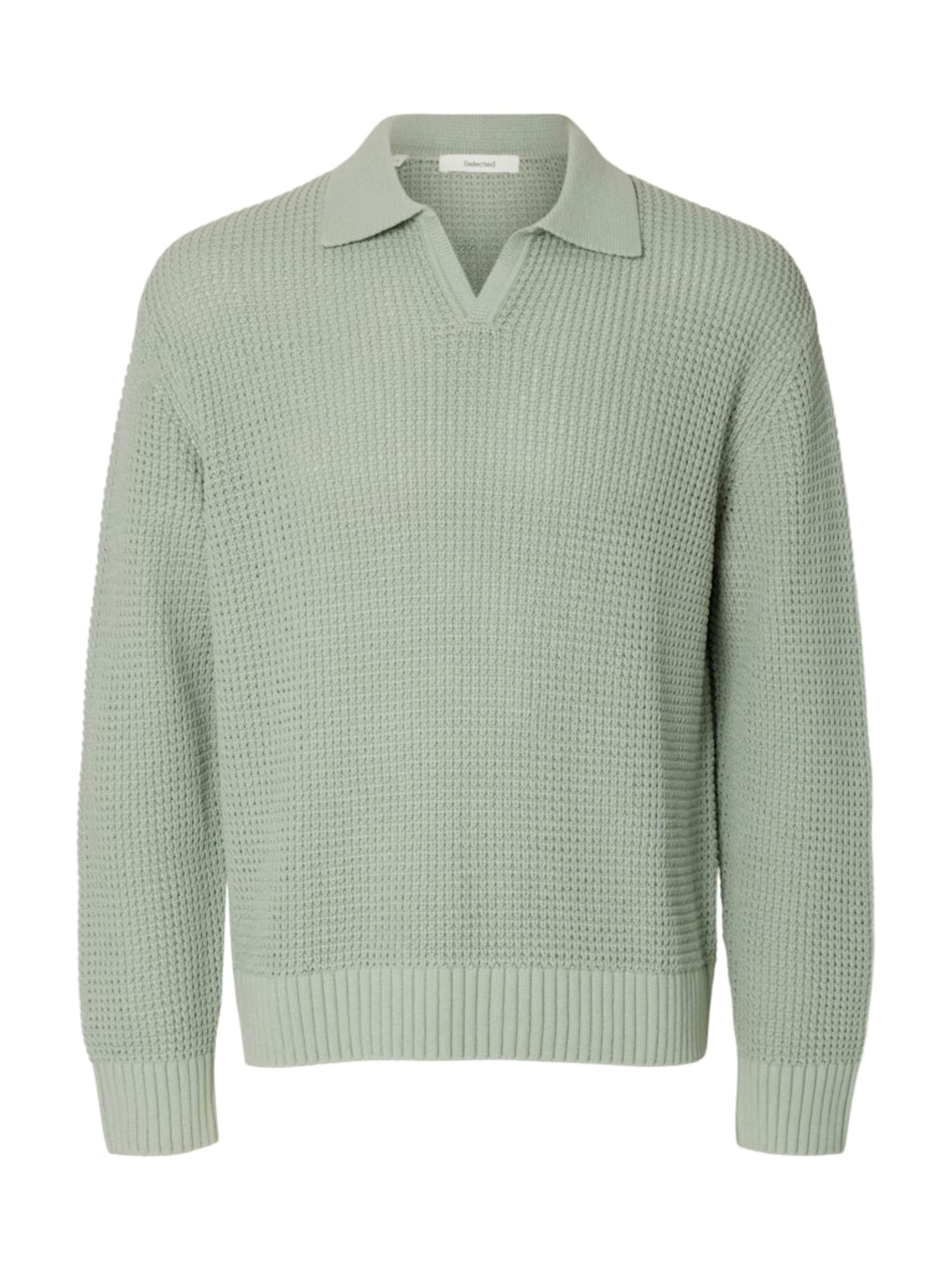 SELECTED Pullover 'SLHDERECK' i grøn: forside