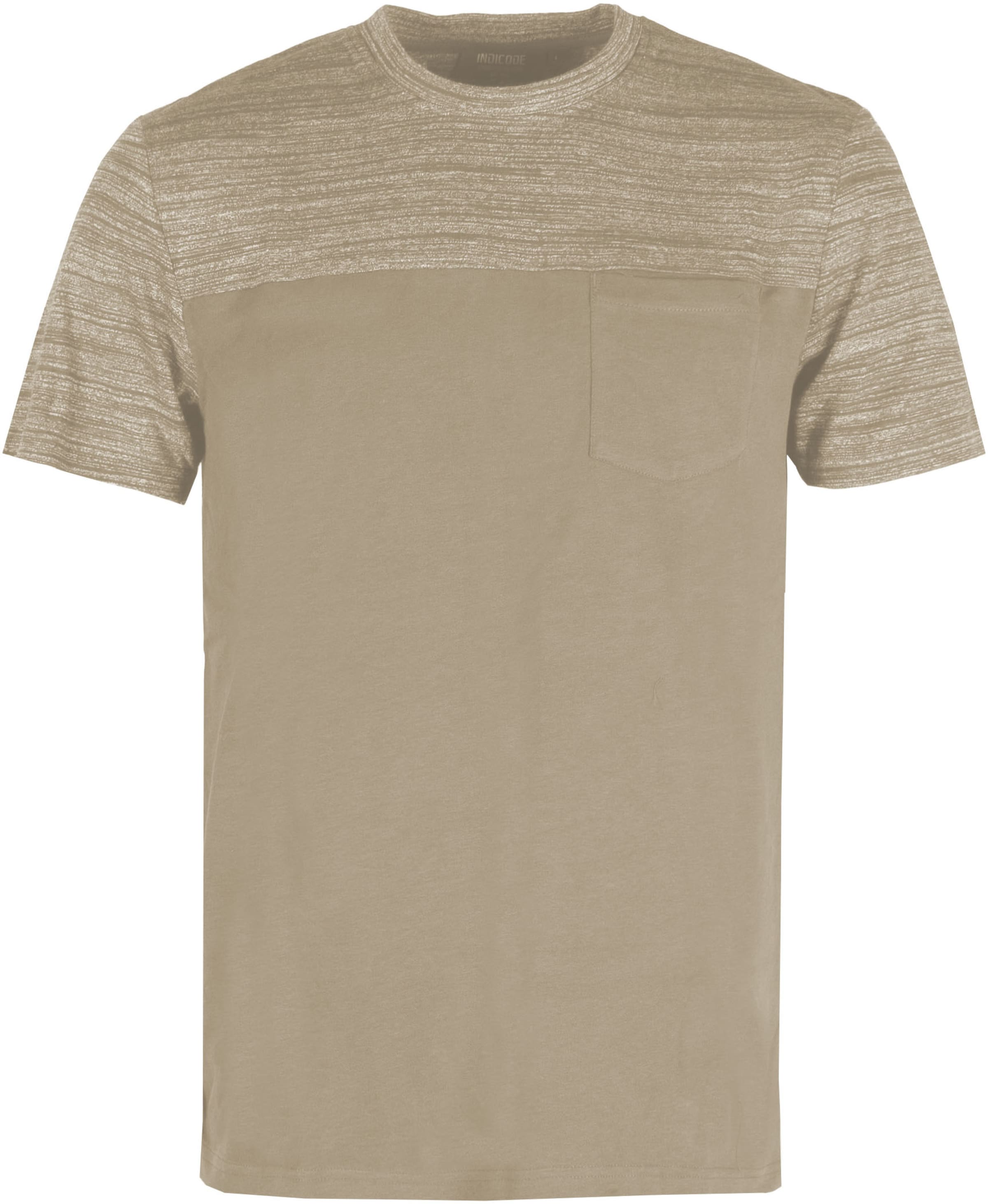 INDICODE JEANS T-Shirt in Beige: Vorderseite