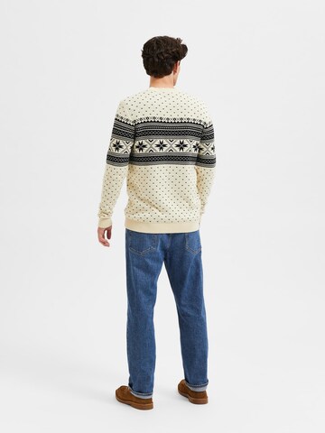 SELECTED HOMME - Pullover 'Claus' em branco