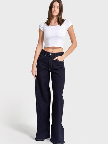 Wide Leg Jean 'Palazzo High Rise Jeans' IT'S BASIC en bleu : devant
