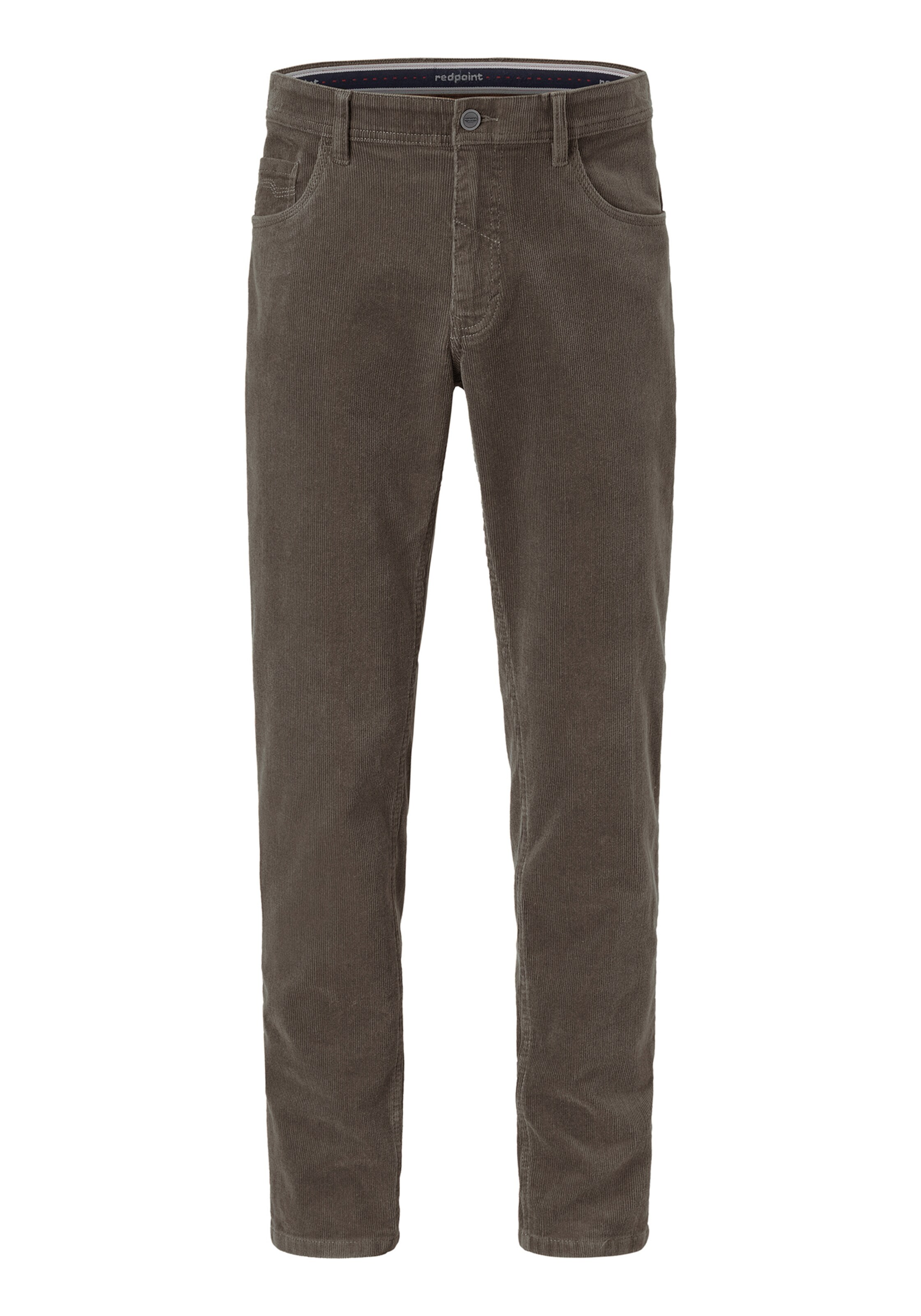 REDPOINT Slim fit Pants 'Milton' in Grey: front