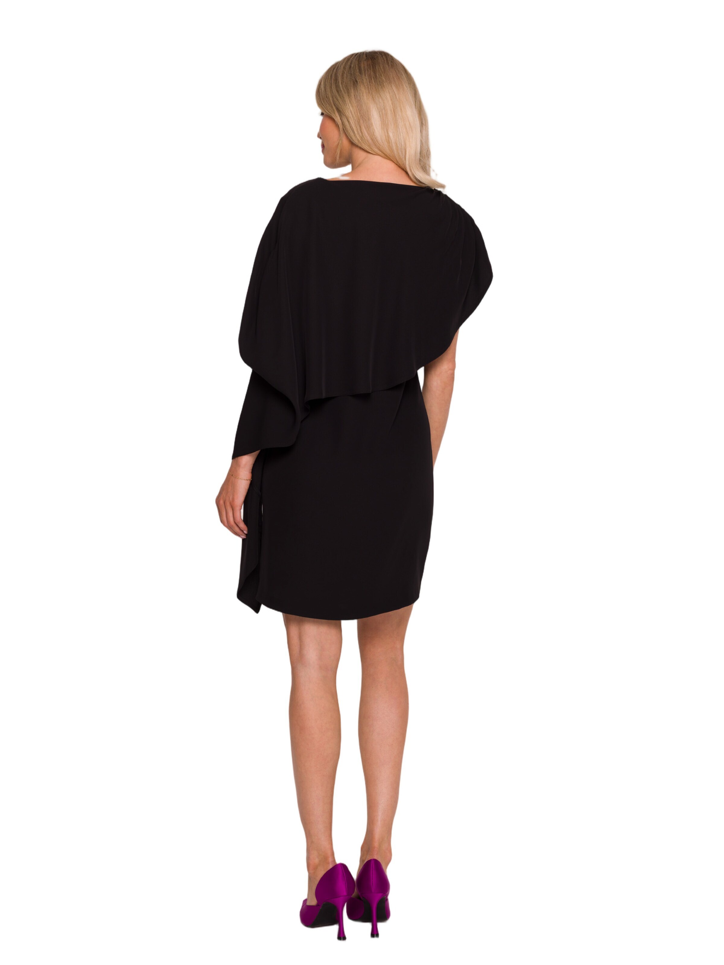 Rochie 'Sukienka z peleryną' de la Stylove pe negru