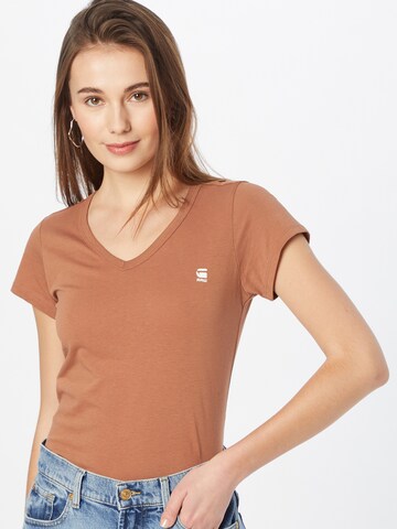 G-Star RAW T-shirt 'Eyben' i brun: framsida