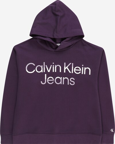 Calvin Klein Jeans Sweater majica u lila / ljubičasto crvena / bijela, Pregled proizvoda