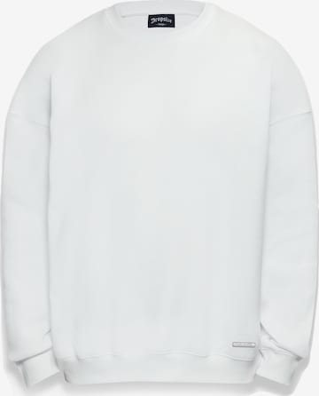 Dropsize Sweatshirt in Wit: voorkant