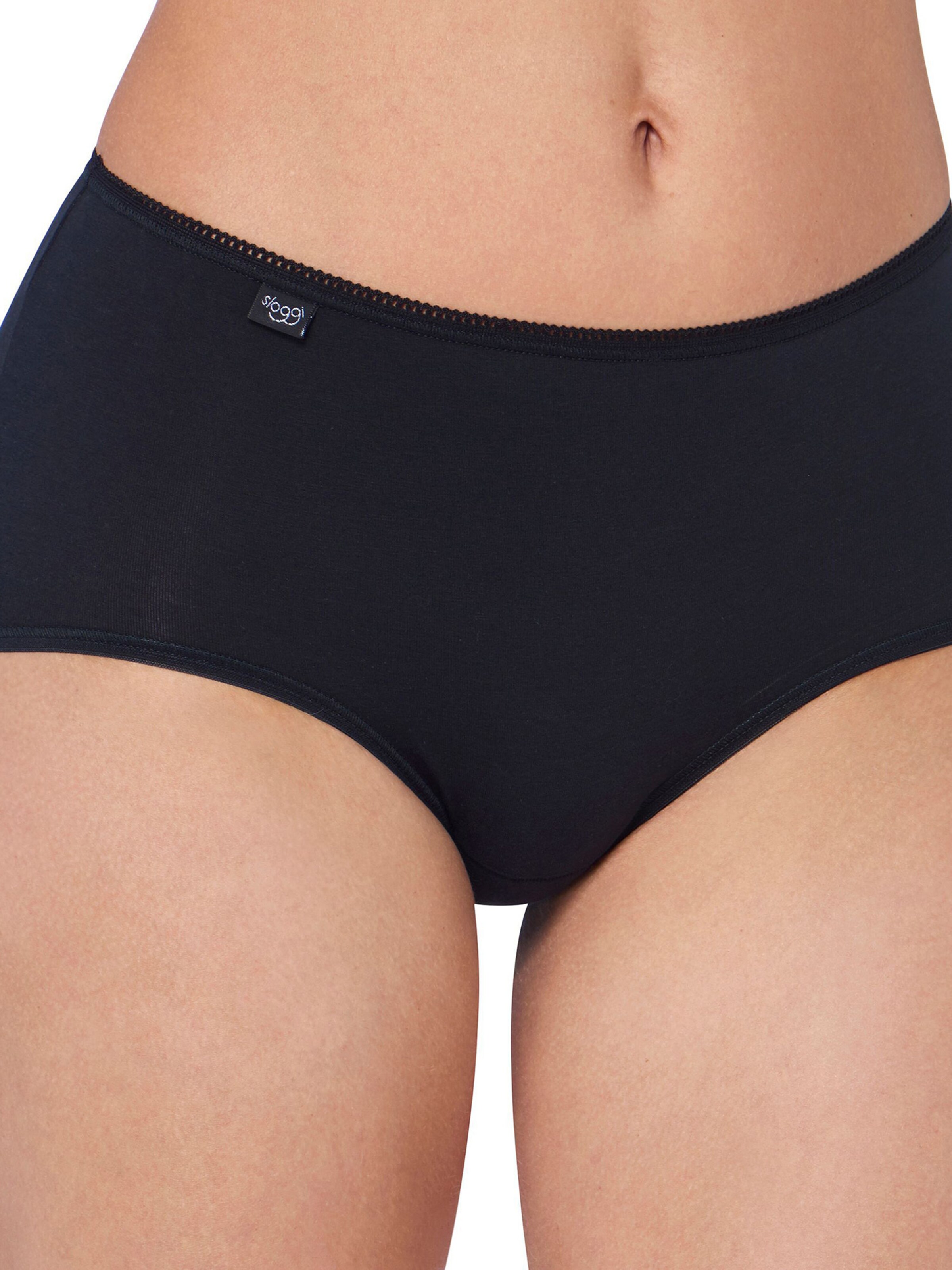 SLOGGI Midislip ' 24/7 Cotton ' in Schwarz