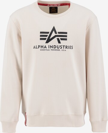 ALPHA INDUSTRIES Μπλούζα φούτερ σε μπεζ: μπροστά