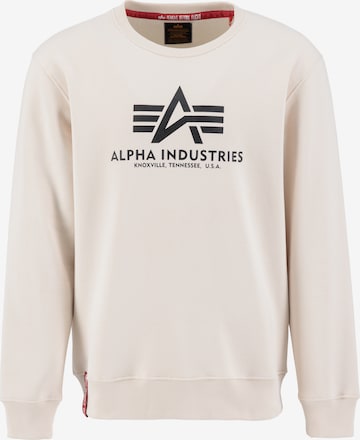 ALPHA INDUSTRIES Sweatshirt in Beige: front