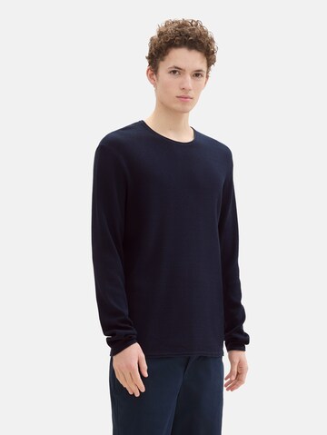 TOM TAILOR DENIM Sweater in Blue: front