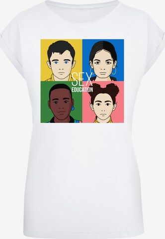 F4NT4STIC Shirt 'Sex Education Netflix TV Series' in White: front