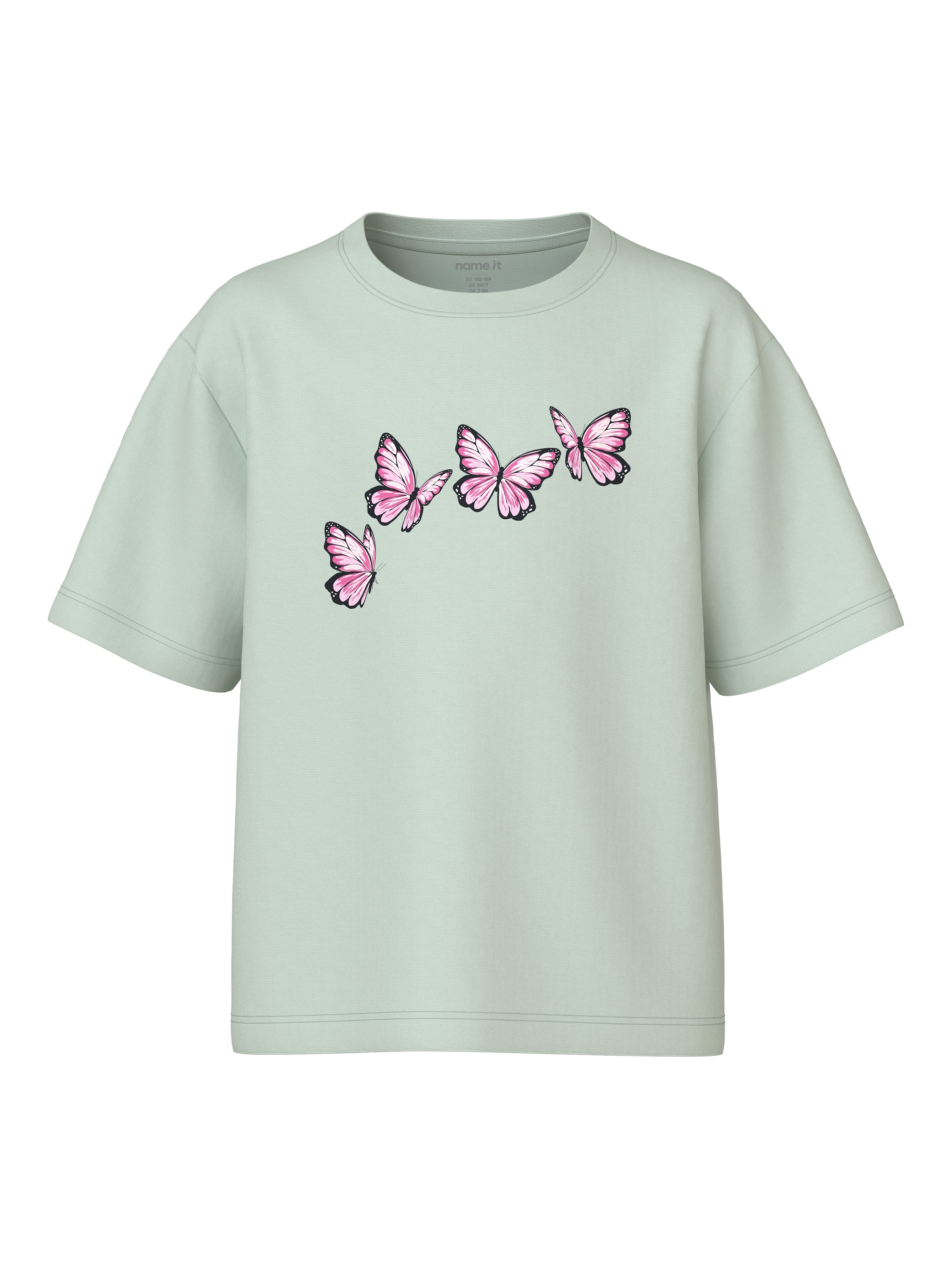 NAME IT T-Shirt in mint / pink / schwarz, Produktansicht