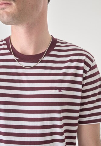 Cleptomanicx Shirt 'Ligull Stripe' in Red