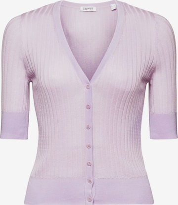 ESPRIT Knit Cardigan in Purple: front