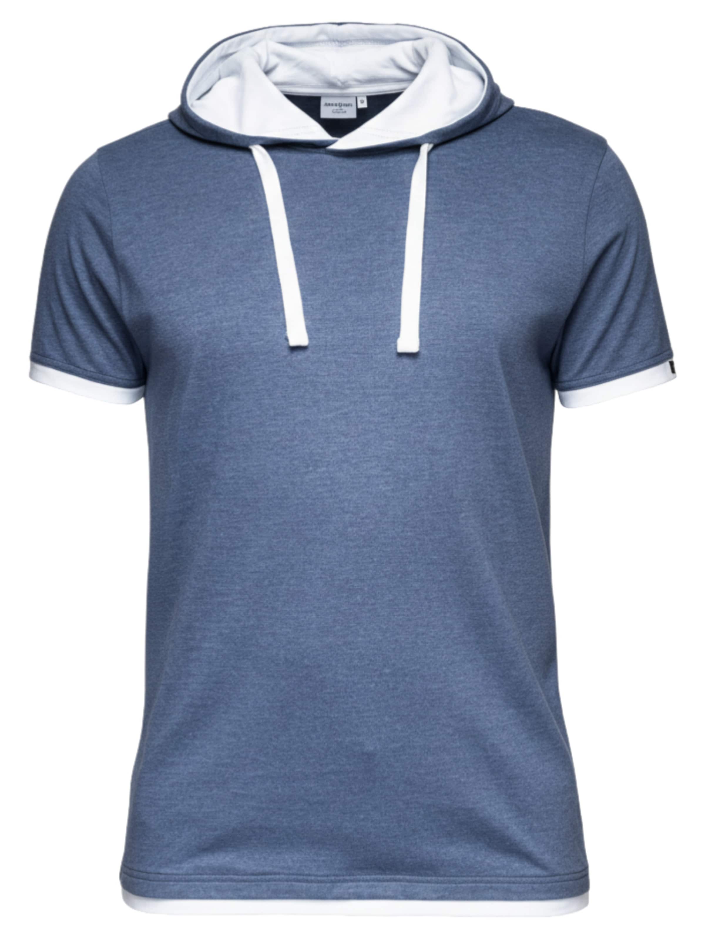 Ombre T-Shirt in Blau: Vorderseite