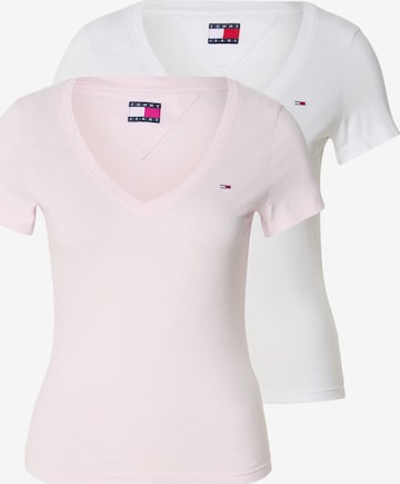 rožinė Tommy Jeans Marškinėliai: priekis