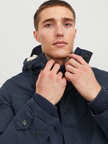 JACK & JONES Téli parka 'Clip' - kék