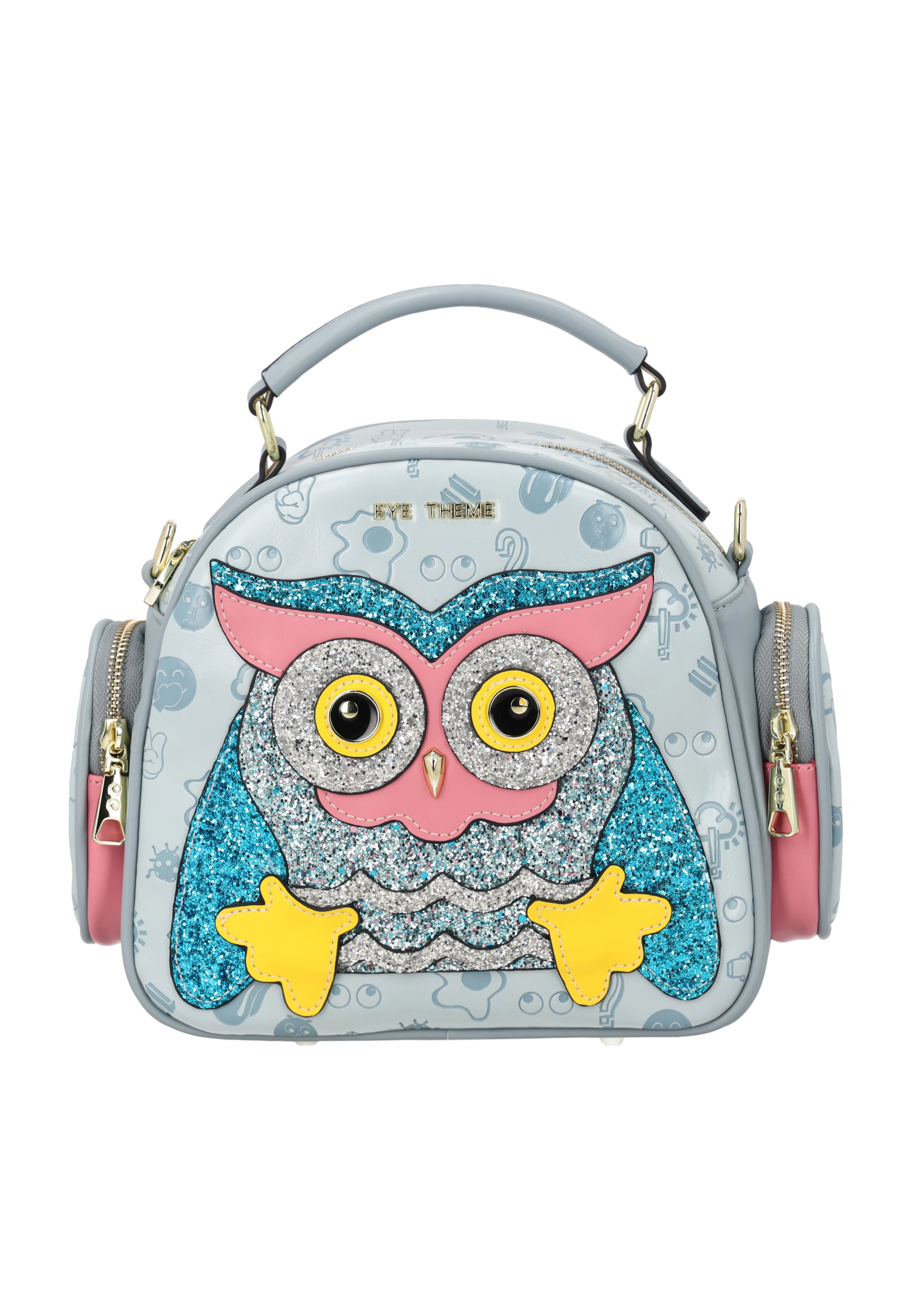myMo Pop Schoudertas 'Pop Eyetheme' in Blauw: voorkant