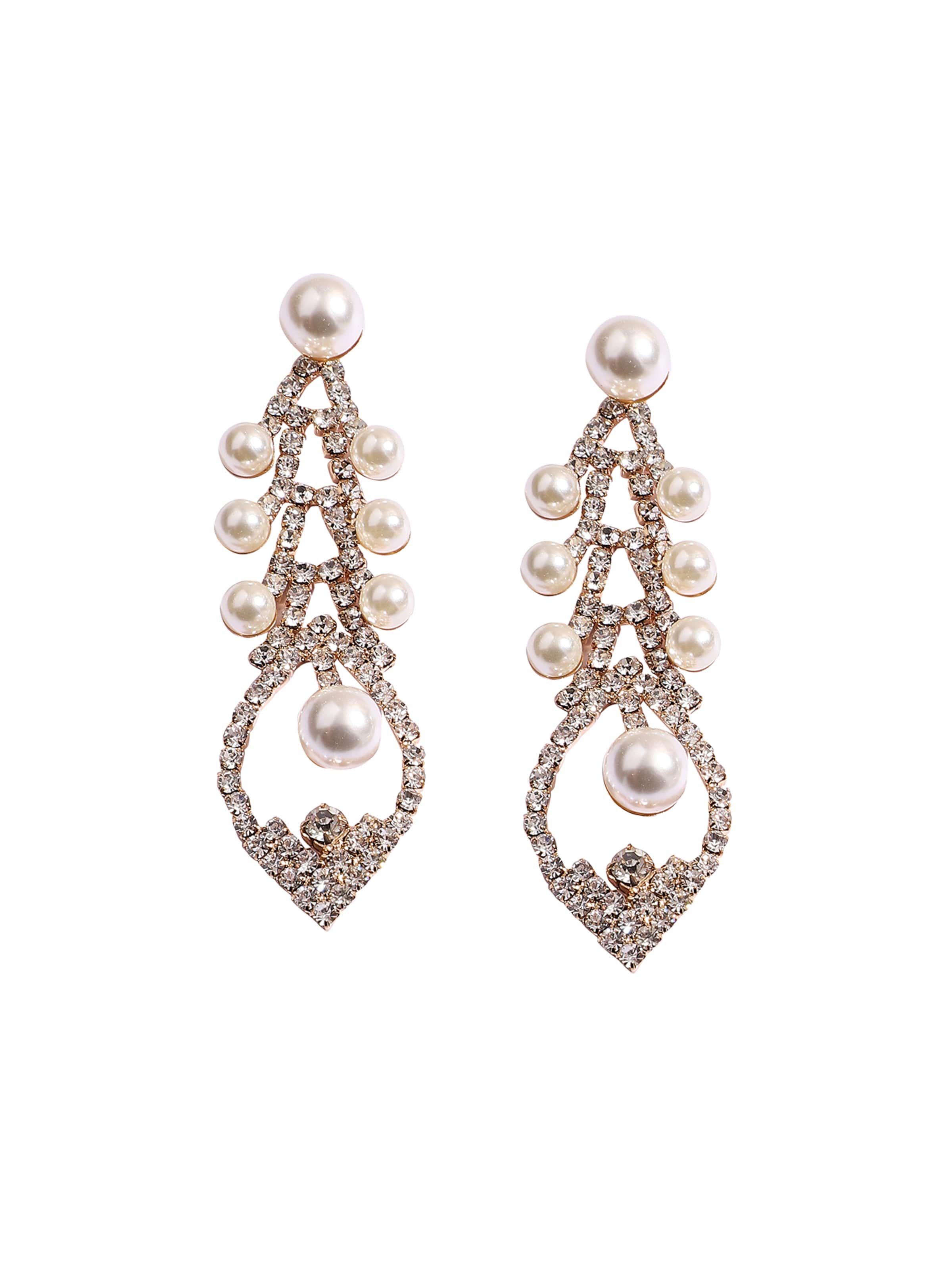 SOHI Σκουλαρίκια 'Ashiya' σε λευκό: μπροστά