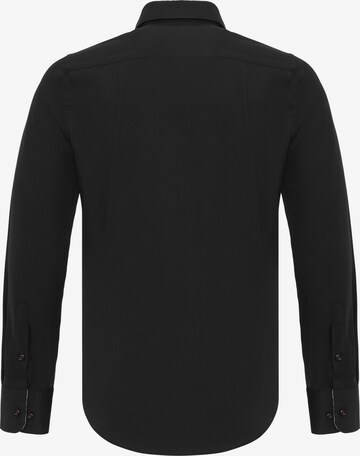 DENIM CULTURE Regular fit Button Up Shirt 'RUBEN' in Black
