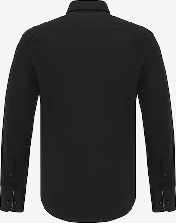 DENIM CULTURE Regular Fit Skjorte 'RUBEN' i svart
