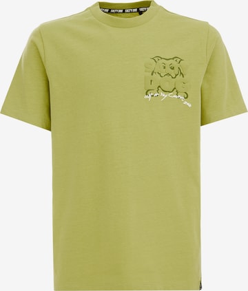 T-Shirt WE Fashion en vert : devant