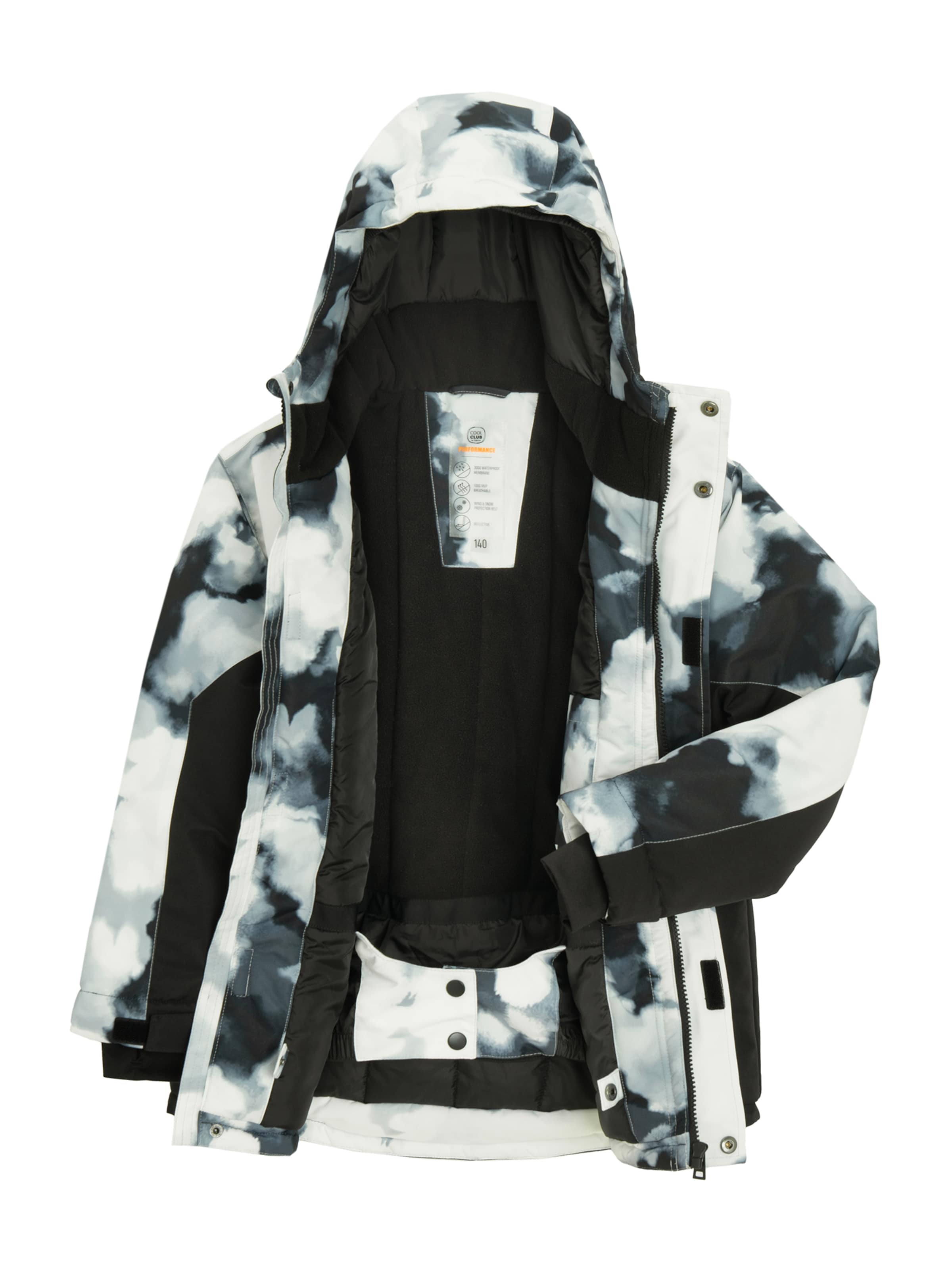 Geacă funcțională de la Cool Club pe negru: față