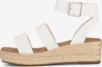 Sandales à lanières 'JUNE' POSH by Poelman en blanc : devant