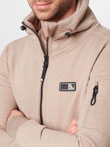 Alife and Kickin Zip-Up Hoodie 'EliasAK' in Brown