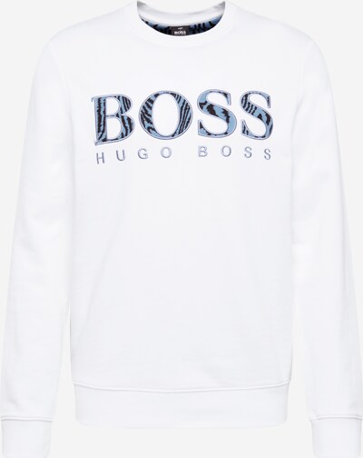 füstkék / fekete / fehér BOSS Casual Tréning póló 'Welogo', Termék nézet