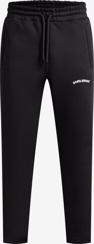 Smilodox Slimfit Broek 'Merrick' in Zwart: voorkant